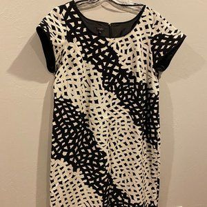 Talbots Black & White Mini Dress